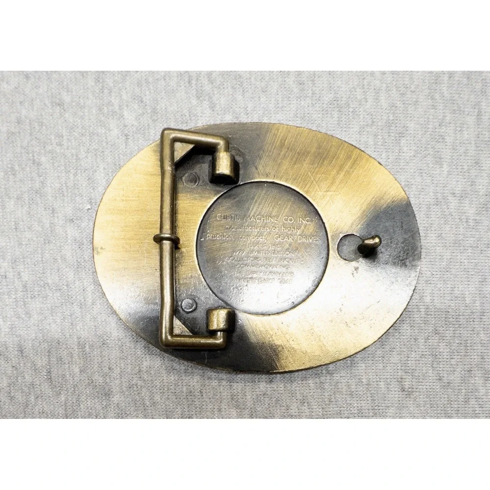 Vtg Dodge City Curtis‎ Machining Company Brass Western Belt Buckle 3